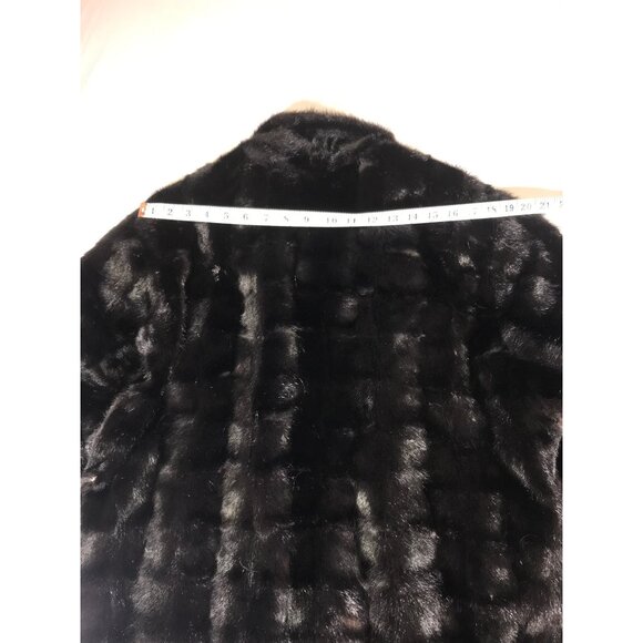 Vintage Unisex Black Reversible Genuine Mink Finland Origin Fur/Leather Jacket - Picture 9 of 11